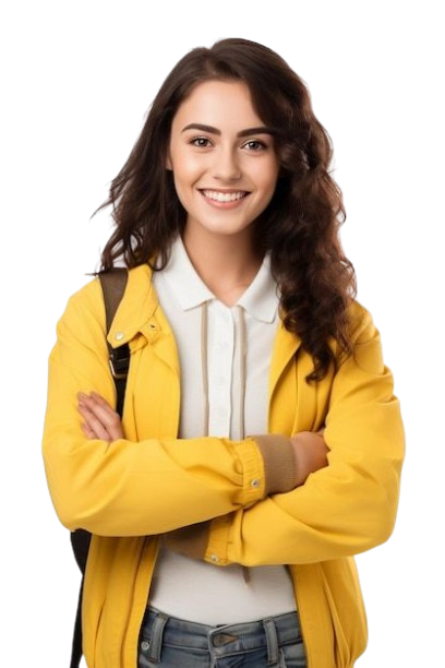 a happy woman student with arms crossed premium ai generated image removebg preview